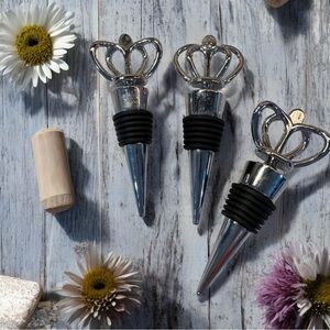 Lot of 3 - Queen’s Crown Wine Bottle Stoppers, wine cork